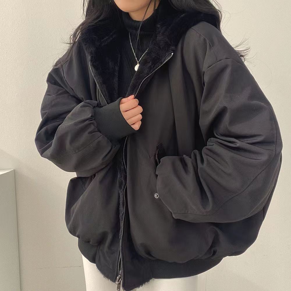 レディース ジャケット コート アウター 上着 羽織 前開き ミディアム 長袖 フード オーバーサイズ ストリート ファスナー ポケット リバーシブル アメカジ 裏起毛 シンプル カジュアル おしゃれ かっこいい こなれ感 ラフ メンズライク ルーズ ベーシック ナチュラル ワイルド 無地 秋 冬 ママ 通勤 学生 デート お出かけ お泊まり アウトドア 旅行 公園 休日 ショッピング 着回し 定番 S M L XL 2XL ゆったり 大きいサイズ ブラック ベージュ ブルー グリーン ベーシックカラー