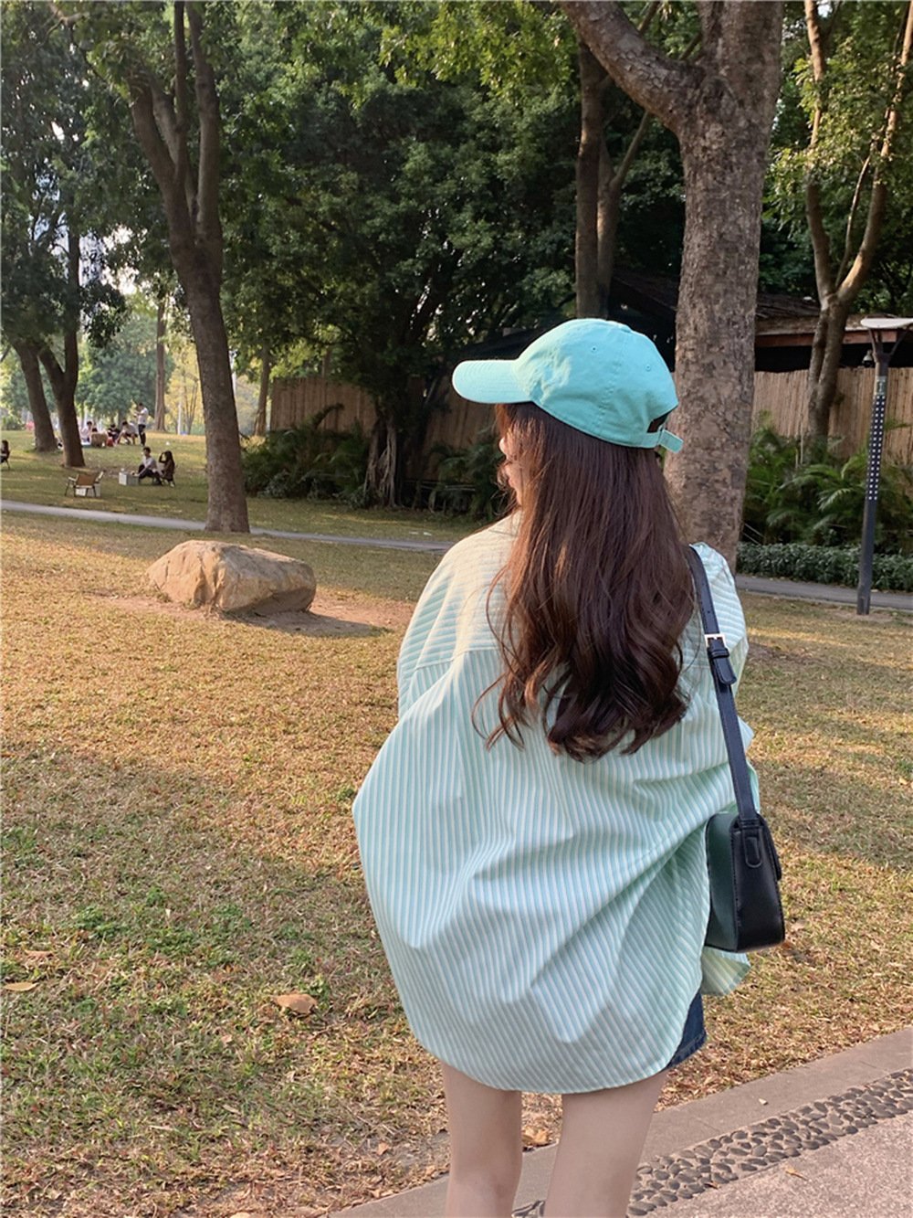 レディース シャツ ジャケット 長袖 ボーダー ストライプ ゆったり スリム 春夏 カジュアル 前開き 春 夏 都会的 グリーン ポリエステル UVカット