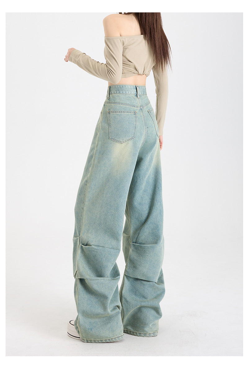 レディース パンツ ボトムス ワイドパンツ デニムパンツ ロング ワイド ストレート ファスナー ポケット ハイウエスト 大人可愛い シンプル カジュアル おしゃれ かっこいい こなれ感 ラフ 個性的 主役級 存在感 無地 春 夏 秋 冬 ママ 通勤 デート お出かけ 旅行 公園 合コン 重ね着 韓国 オルチャン 体型カバー 美脚 脚長 普段使い 着回し レイヤード インスタ映え XS S M L XL 2XL 小さいサイズ 大きいサイズ ゆったり ゆる 水色 ブルー