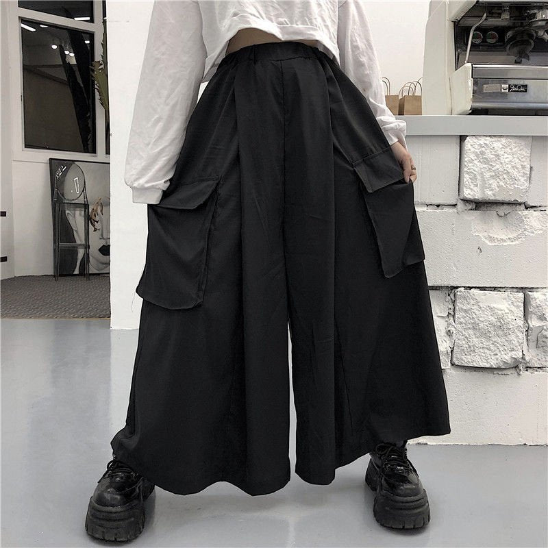 レディース パンツ スカート ゆったり ワイド デニム 春夏 きれいめ 通勤 大きいサイズ 春 夏 黒 ロング ワイドパンツ ポケット ハイウエスト タイ 都会的 ポリエステル