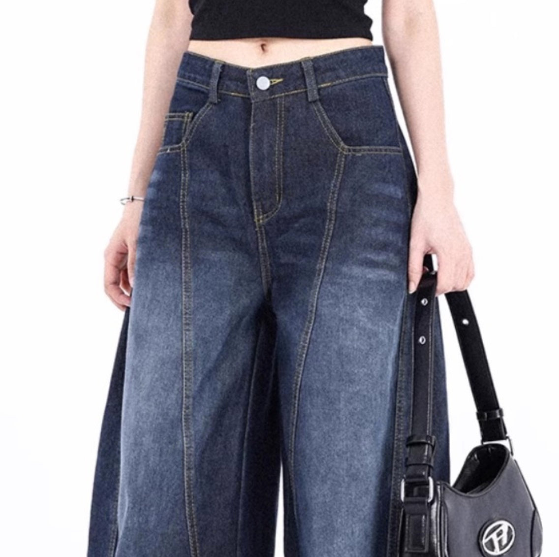 レディース パンツ ボトムス Gパン ロングパンツ ワイドパンツ デニムパンツ 丈長 フルレングス ストリート ポケット ハイウエスト カジュアル おしゃれ かっこいい メンズライク マニッシュ ベーシック アメリカン アクティブ ワイルド バックプリント オールシーズン お出かけ 休日 ショッピング ライブ カフェ フェス ランチ 体型カバー 美脚 脚長 普段使い 着回し トレンド 流行 インスタ映え 定番 S M L XL 2XL 3XL 小さいサイズ 大きいサイズ ビッグ ゆったり ゆる ブルー 青