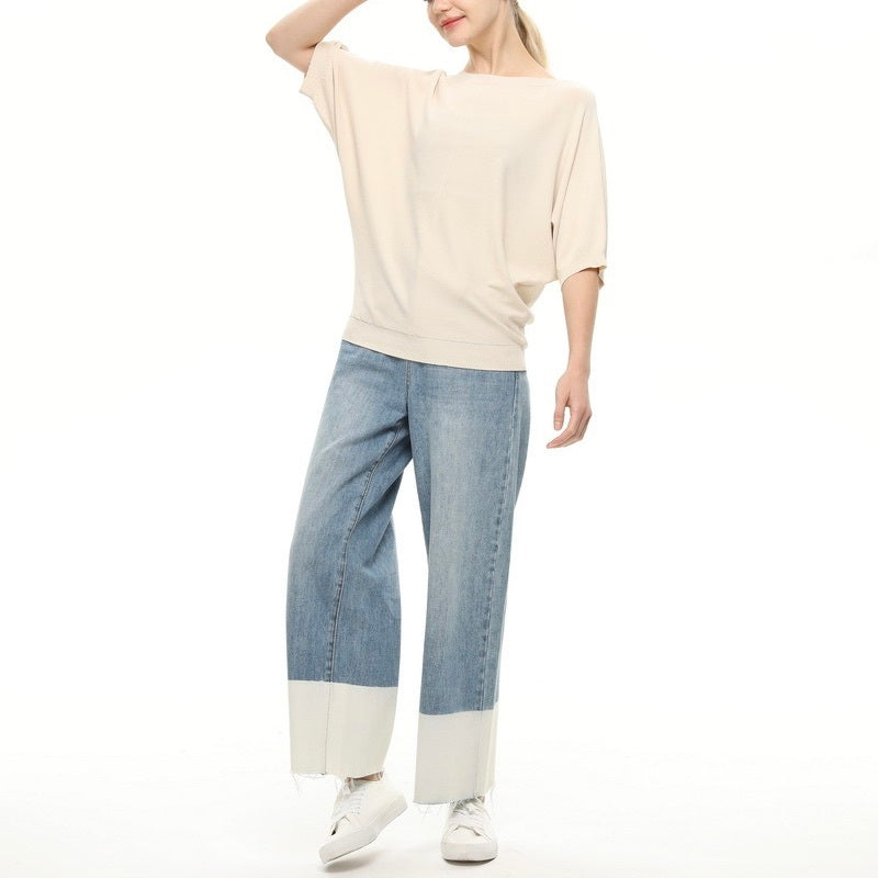 レディース トップス カットソー Tシャツ 5分袖 ドルマンスリーブ ボートネック フェミニン 大人可愛い きれいめ シンプル カジュアル 上品 おしゃれ レトロ こなれ感 ガーリー クール 抜け感 クラシカル ベーシック アクティブ ナチュラル シック 無地 春 夏 秋 お出かけ リゾート 旅行 公園 女子会 休日 高原 ショッピング カフェ ランチ 体型カバー 普段使い 着回し トレンド 流行 ゆったり ゆる フリーサイズ ワンサイズ 白 ホワイト 黒 ブラック 黄色 イエロー オフホワイト ピンク