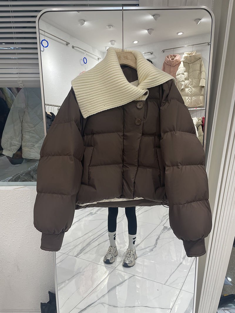 レディース ジャケット 長袖 無地 ゆったり コットン 綿 冬 カジュアル ショート 厚手 ポリエステル