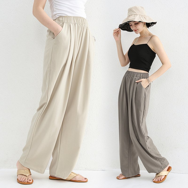 レディース パンツ ゆったり 春夏 カジュアル 春 夏 ポリエステル