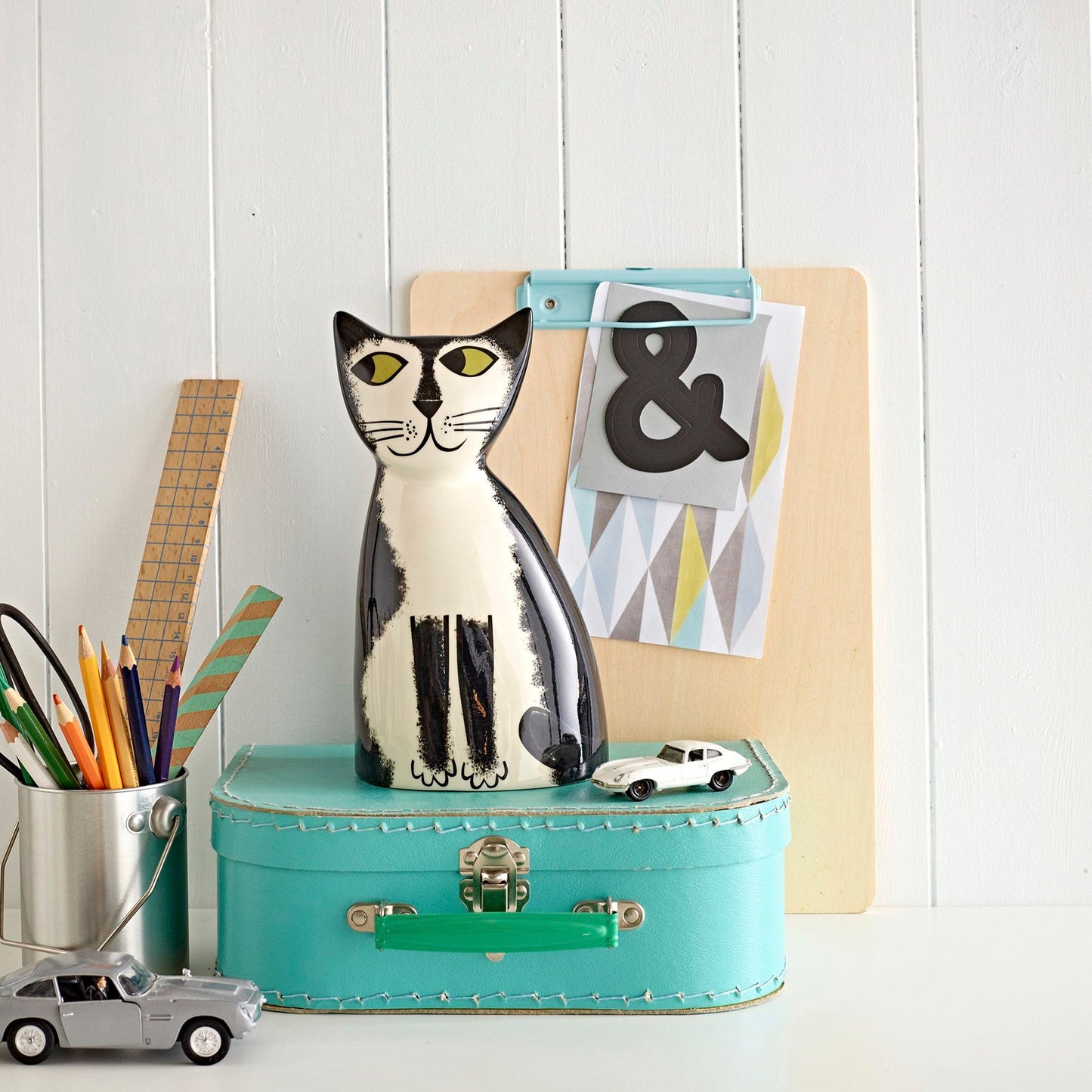 貯金箱 Hannah Turner Money box Cat ネコ BLACKxWHITE