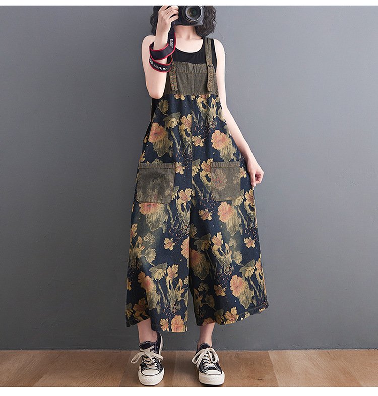 レディース パンツ プリント ワイド 夏 大きいサイズ 上品 ワイドパンツ