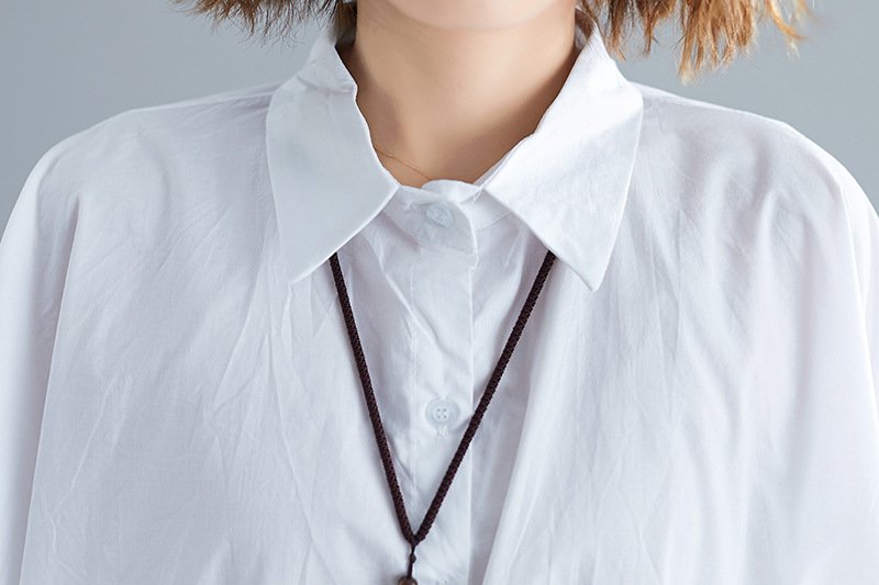 シャツ Tシャツ 半袖 ゆったり 夏 体型カバー 大きいサイズ 春夏 前開き 上品 襟付き レギュラー ポリエステル