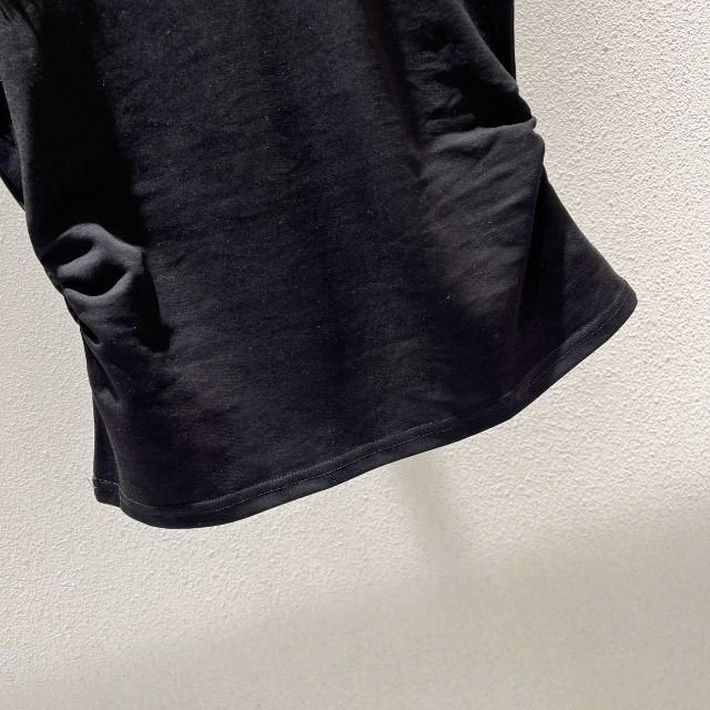レディース トップス Tシャツ 半袖 コットン 綿 春夏 カジュアル プリーツ 春 ショート 夏 膝丈 ラウンドネック タイト レース シンプル 細身 クルーネック シャツ フレンチスリーブ タイ 着痩せ