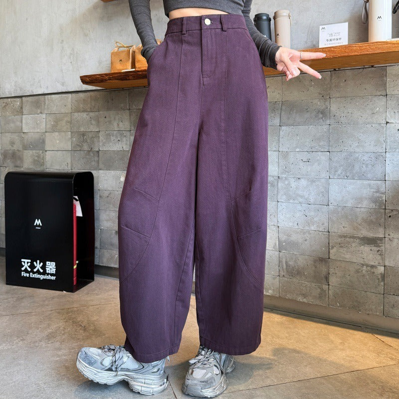 レディース ボトムス パンツ コットンパンツ ワイドパンツ カーブパンツ ワイドカーブパンツ コットン ボリューム ワイド ファスナー ポケット ハイウエスト 綿 かわいい 大人可愛い シンプル カジュアル おしゃれ かっこいい こなれ感 ラフ ルーズ 主役級 存在感 抜け感 キュート ベーシック ナチュラル 無地 デート お出かけ 女子会 休日 ショッピング カフェ 体型カバー 美脚 脚長 普段使い 着回し スタイルアップ スタイリッシュ XS S M L XL 2XL 3XL