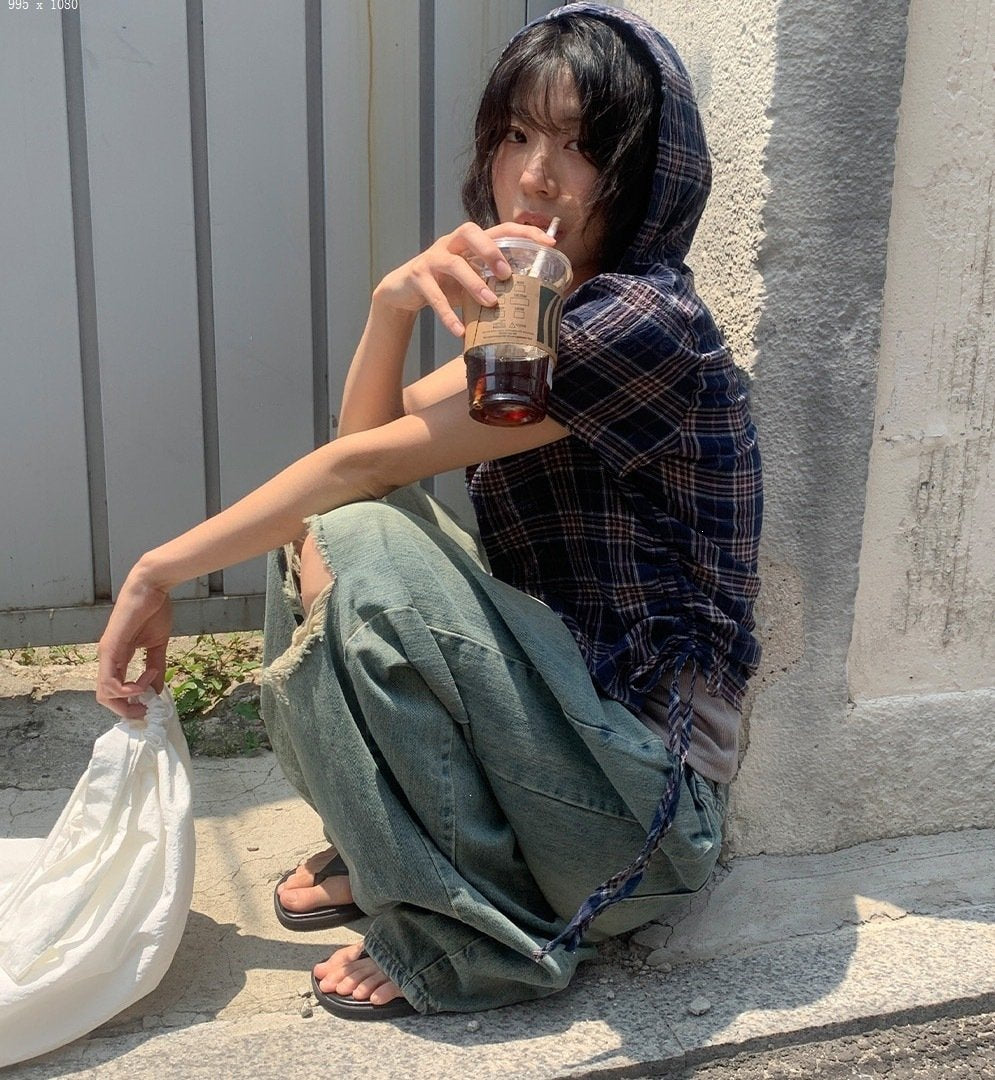 シャツ 半袖 チェック柄 コットン 綿 春夏 カジュアル きれいめ 通勤 オフィス 前開き Vネック 春 夏 レース 上品 カーキ フード ネイビー レースアップ グリーン ボタン ギャザー