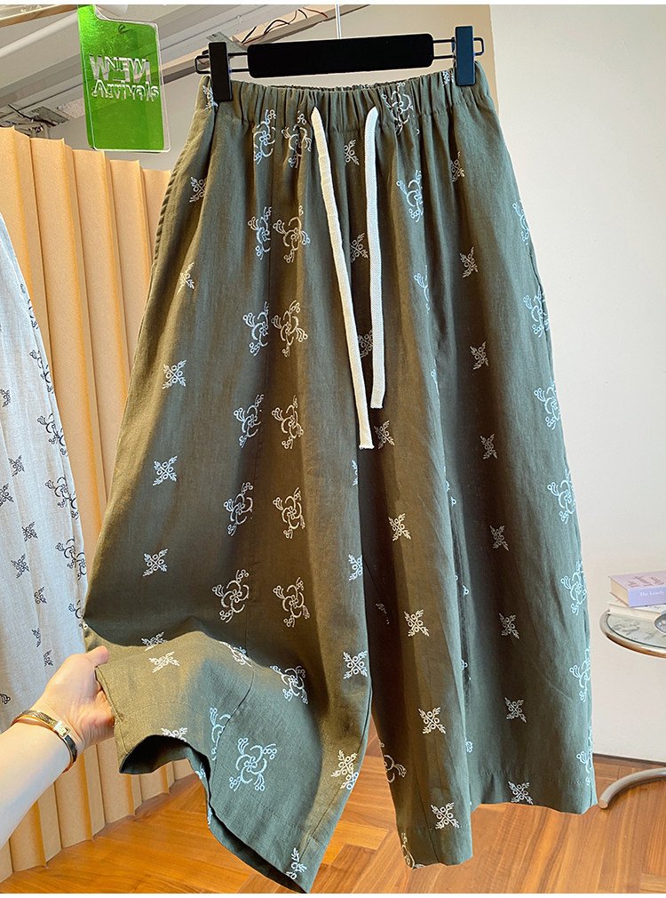 レディース パンツ ゆったり ワイド リネン デニム 春夏 きれいめ レトロ 通勤 着回し 春 夏 ワイドパンツ 薄手 都会的