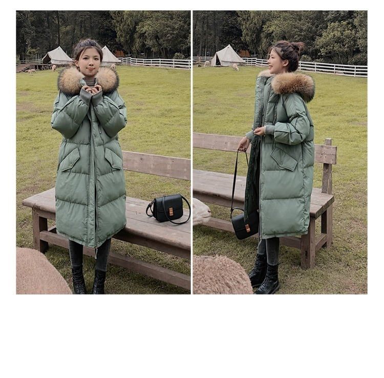 レディース コート ダウン アウター 羽織 前開き ダウンコート 膝下 ミモレ 長袖 ハイネック フード ストレート Iライン ファスナー ポケット 2way ファー フェイクファー 大人可愛い シンプル カジュアル おしゃれ こなれ感 個性的 主役級 存在感 抜け感 無地 秋 冬 ロングシーズン ママ 通勤 通学 デート お出かけ 旅行 公園 韓国 オルチャン 暖かい 防寒 体型カバー 普段使い 流行 インスタ映え 定番