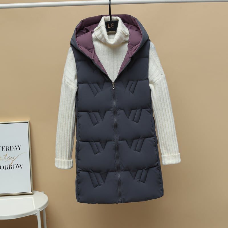 レディース トップス ベスト コート ダウン 上着 羽織 前開き ショート 長袖 ハイネック ノーカラー フード ストレート Iライン オーバーサイズ ファスナー ポケット 前開き 2way リバーシブル 大人可愛い シンプル カジュアル おしゃれ 個性的 主役級 存在感 抜け感 無地 春 秋 ロングシーズン ママ 通勤 通学 デート お出かけ 旅行 公園 休日 重ね着 オルチャン コーデ 普段使い レイヤード インスタ映え