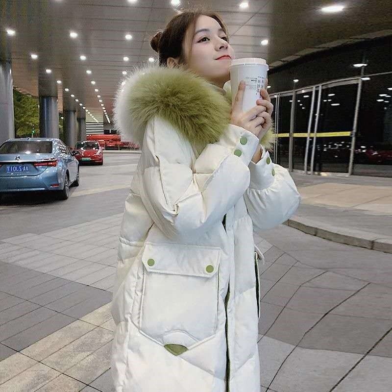 レディース ダウン 上着 羽織 前開き 膝下 ロング 長袖 ハイネック フード ストレート Iライン ファスナー ポケット 前開き ボタン フェイクレザー ファー シンプル カジュアル おしゃれ クール 主役級 存在感 抜け感 都会的 無地 秋 冬 ロングシーズン ママ 通勤 通学 デート お出かけ 旅行 女子会 合コン 韓国 オルチャン コーデ 楽ちん 暖かい 防寒 体型カバー 着回し レイヤード インスタ映え 定番