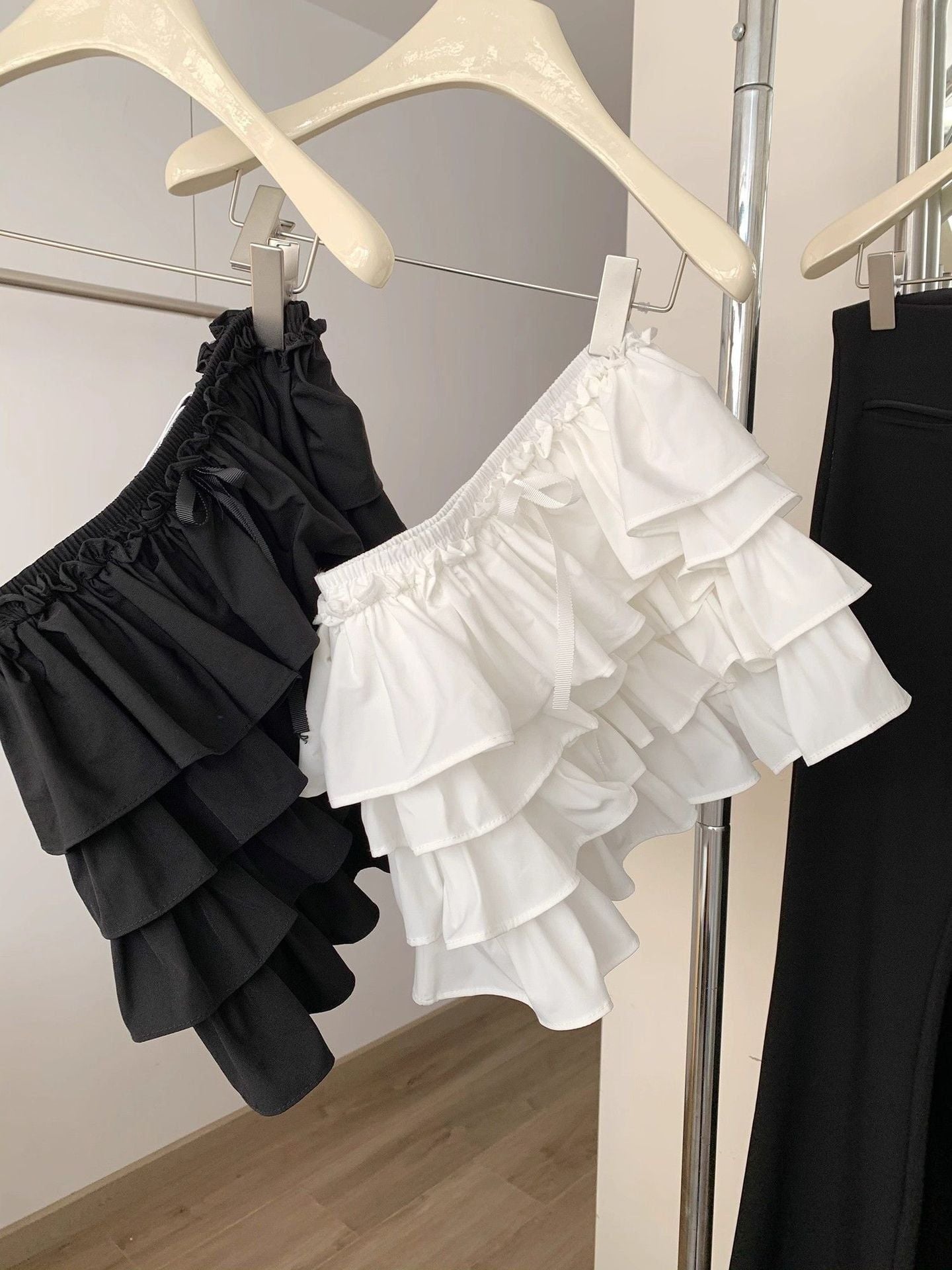レディース スカート ショートスカート ミニスカート レーススカート 膝上 Aライン ふっくら 伸縮性 かわいい